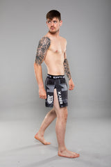 Eryx Glitch High Split MMA Shorts Black - Eryxgear