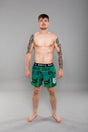 Eryx Glitch High Split MMA Shorts Green - Eryxgear