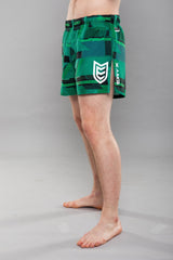 Eryx Glitch Hybrid MMA Shorts Green - Eryxgear