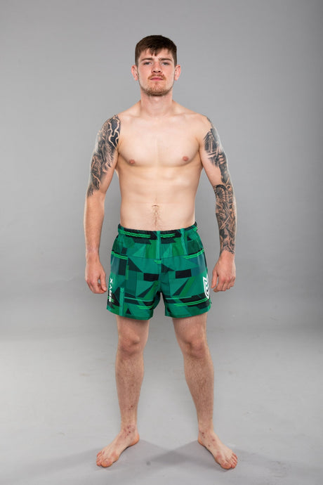 Eryx Glitch Hybrid MMA Shorts Green - Eryxgear