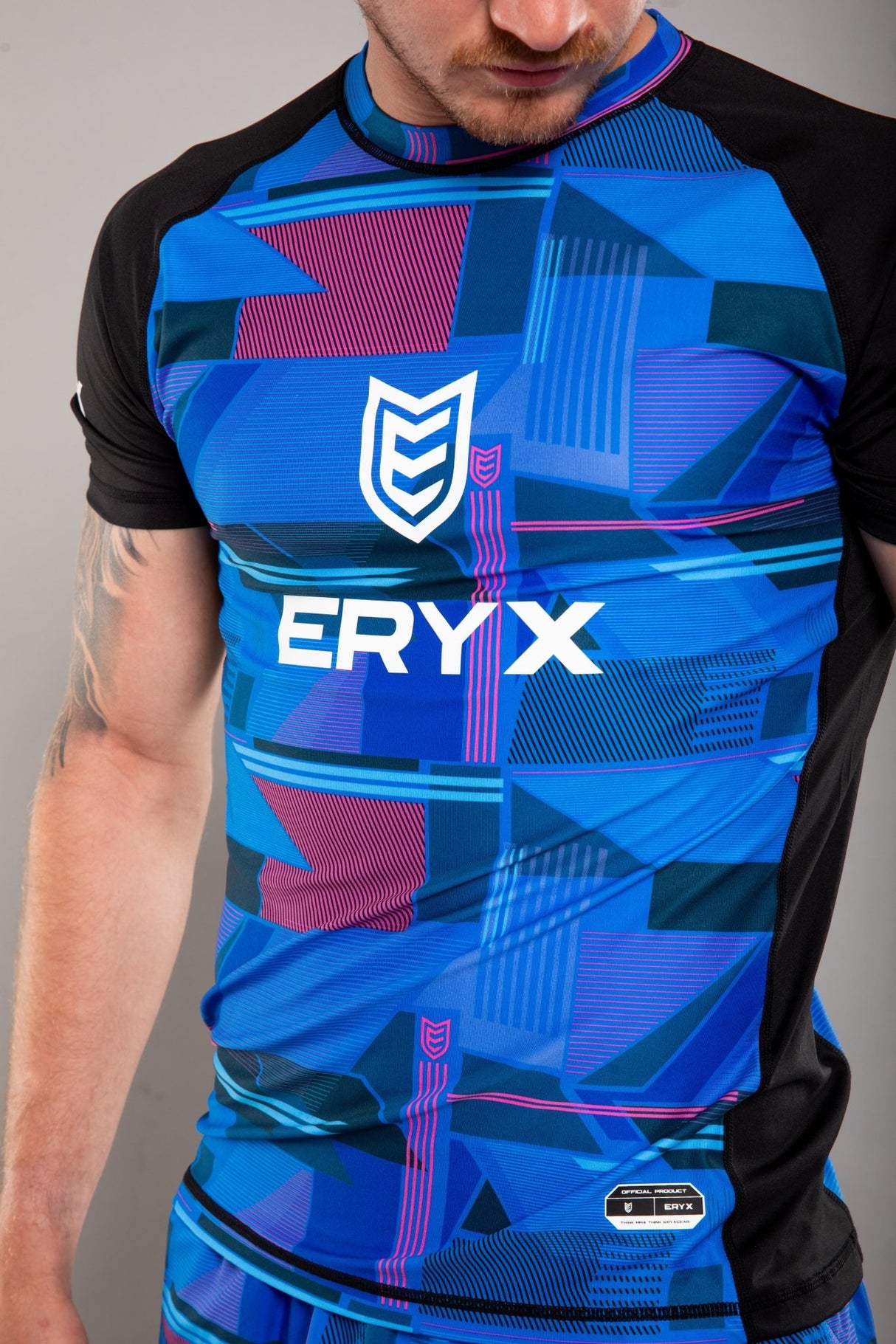 Eryx Glitch MMA Tee Blue - Eryxgear