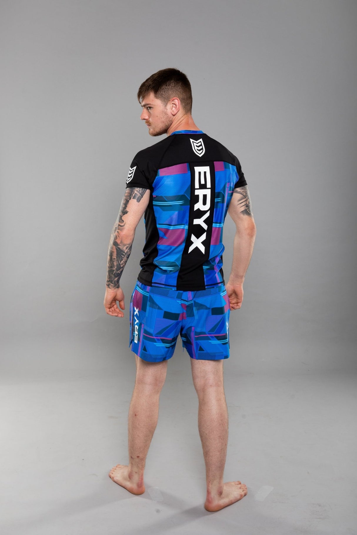 Eryx Glitch MMA Tee Blue - Eryxgear