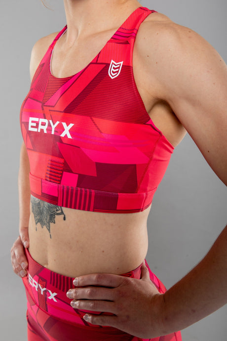 Eryx Glitch Sports Bra Pink - Eryxgear