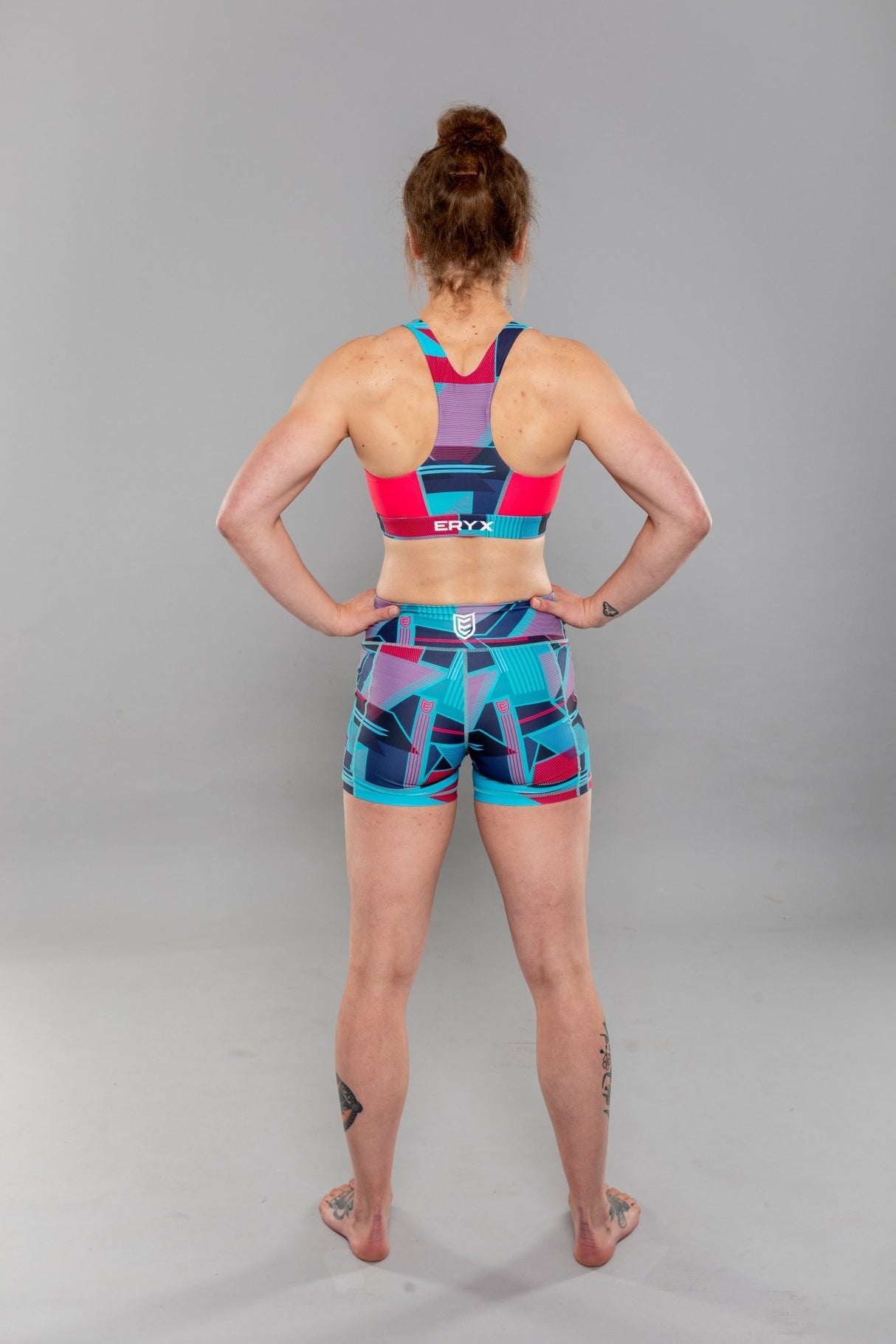 Eryx Glitch Womens Shorts Aqua - Eryxgear