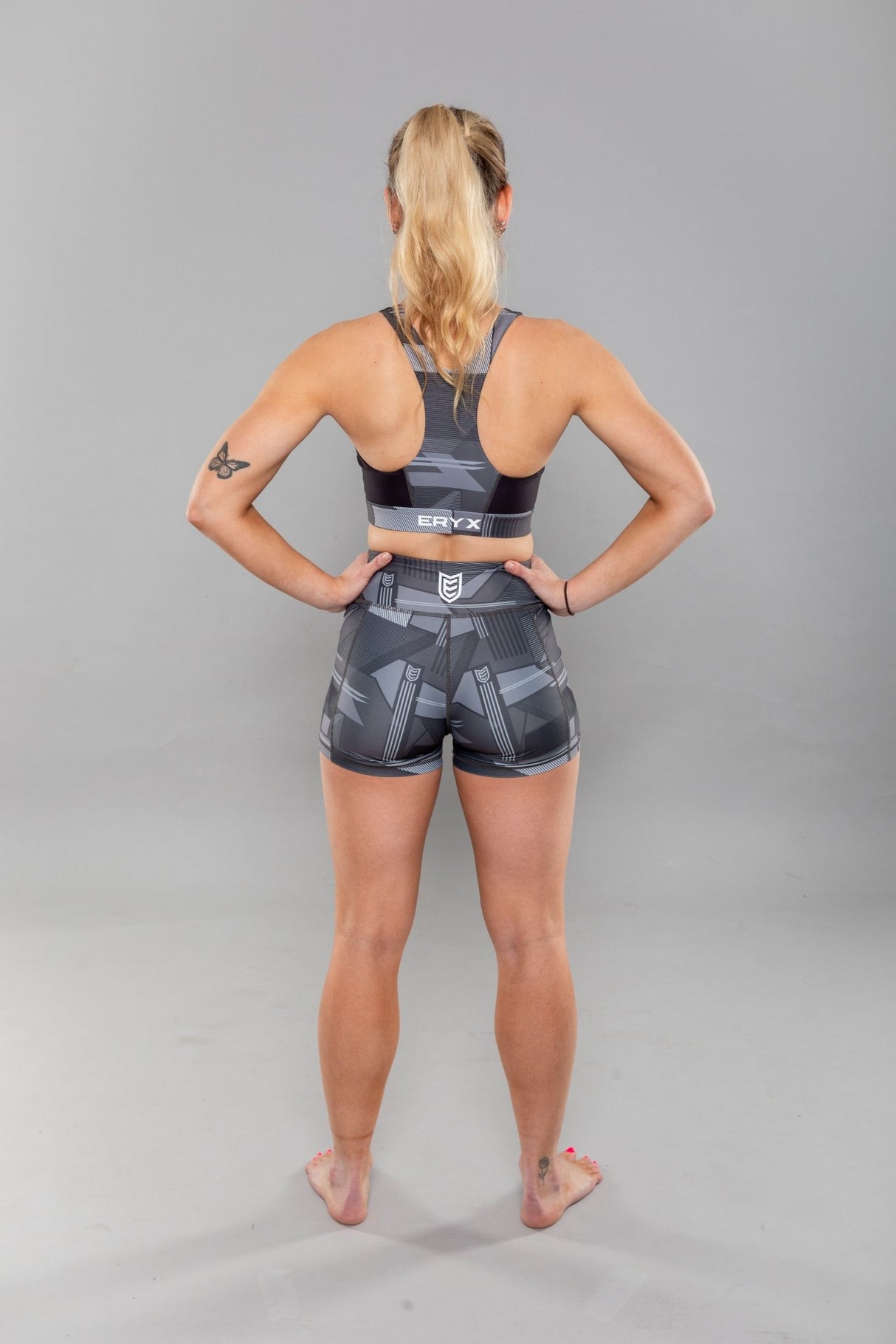 Eryx Glitch Womens Shorts Black - Eryxgear