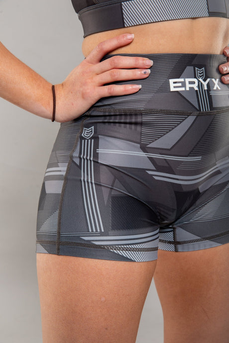 Eryx Glitch Womens Shorts Black - Eryxgear